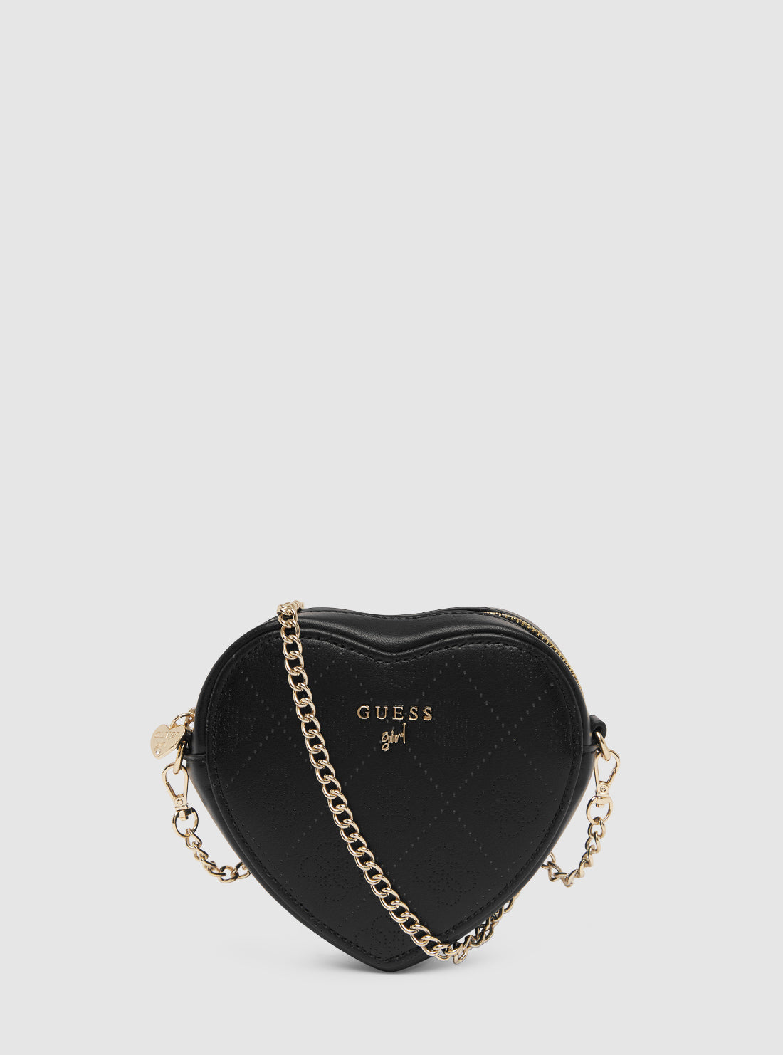 GUESS Kids Black Heart Crossbody Bag J5GZ29WGT10 Front View