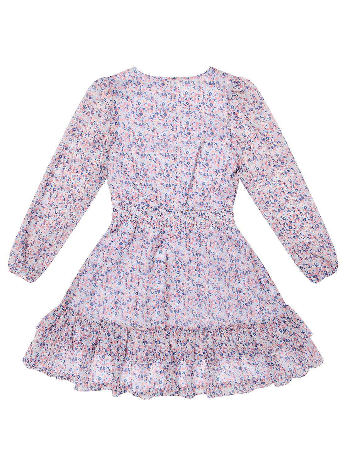 Pink Floral Long Sleeve Dress (7-16)