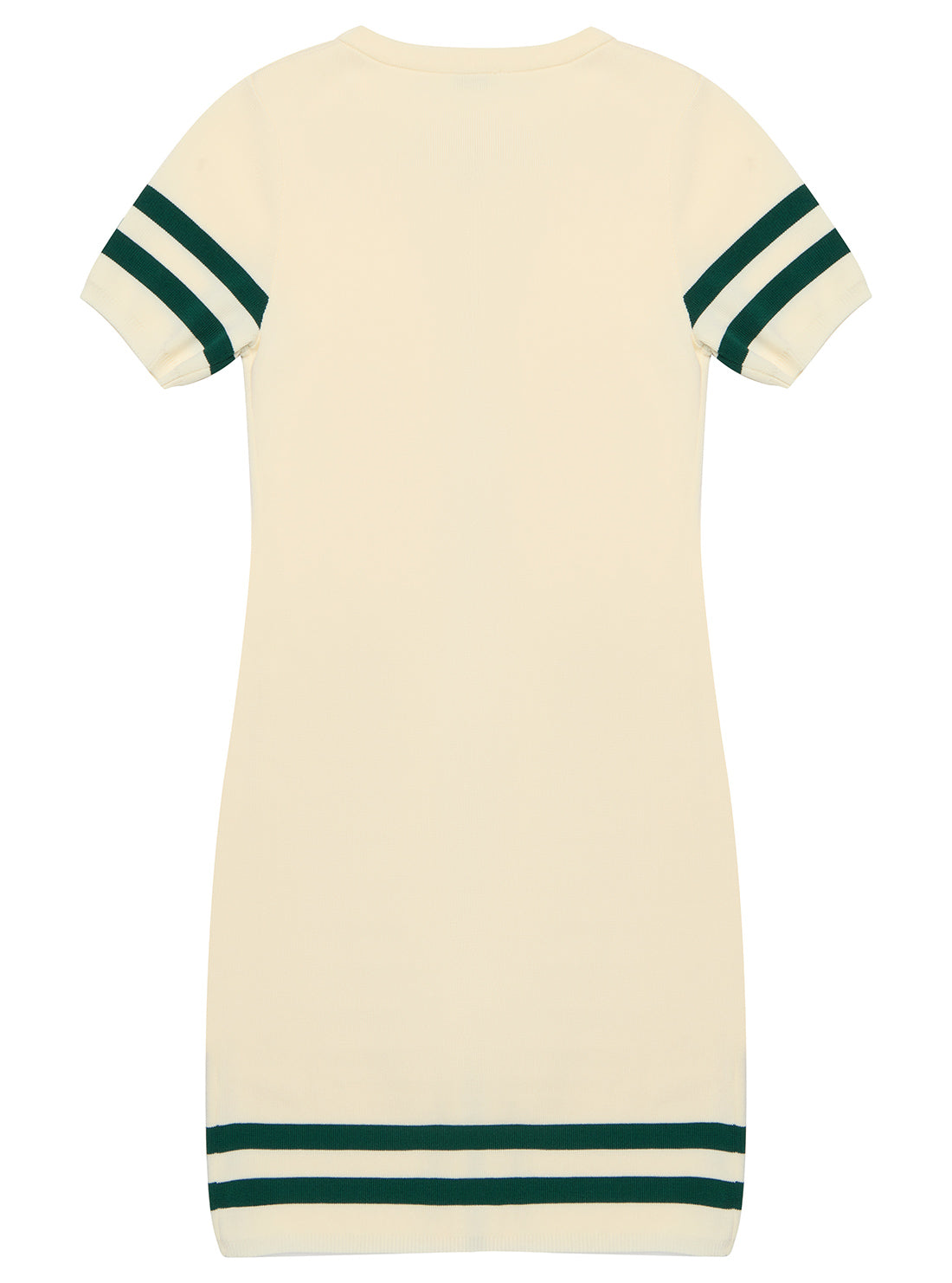 White Short Sleeve Knit Sweater Dress (7–16)