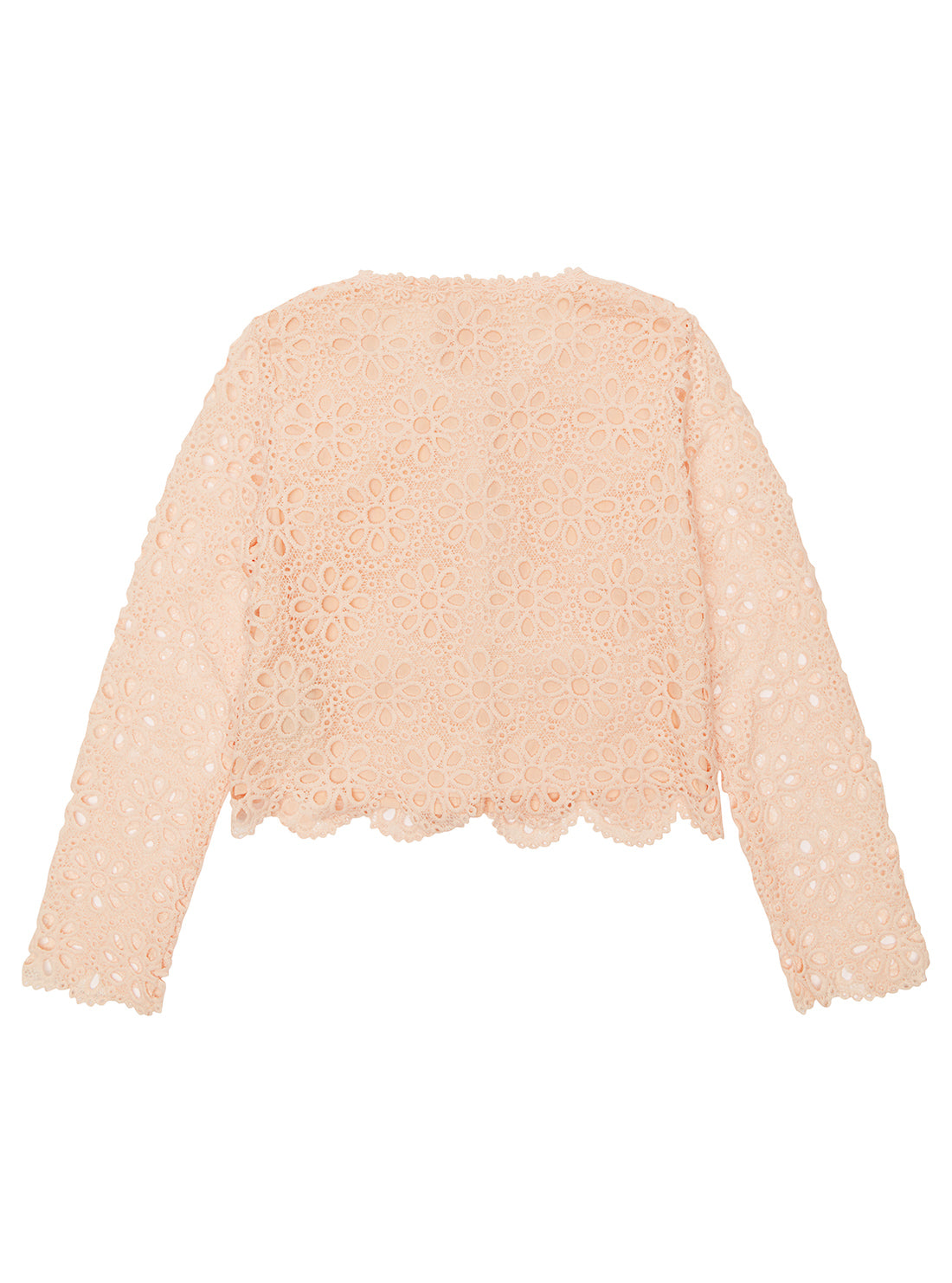 Pink Lace Long Sleeve Cardigan (7-16)