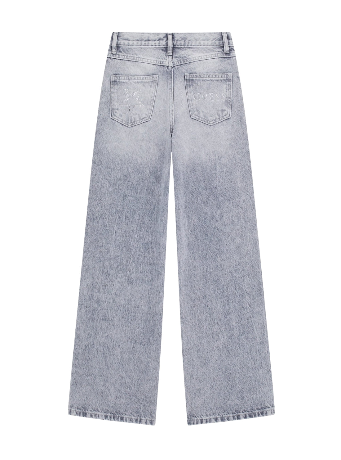 GUESS Kids Grey Rigid Denim 90s Pants (7-16) J5YA00D5NJ0 Back View