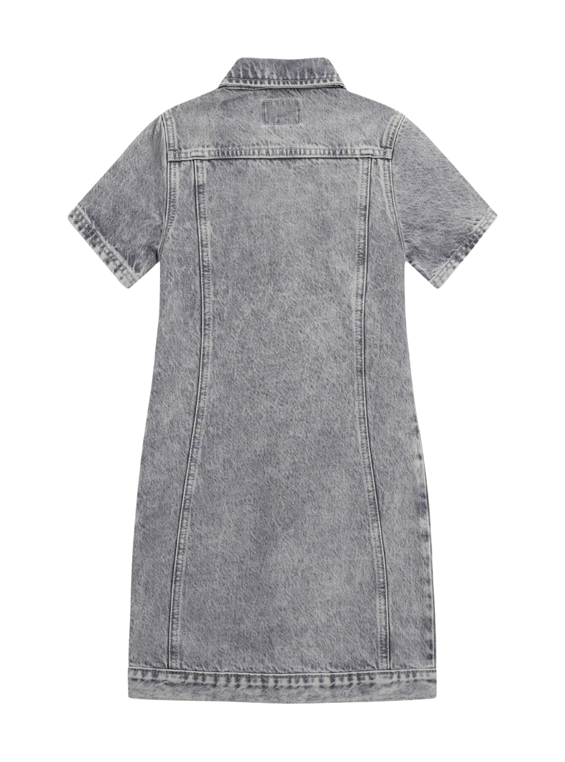 GUESS Kids Grey Rigid Denim Dress (7–16) J5YK10D5NJ0 Back View