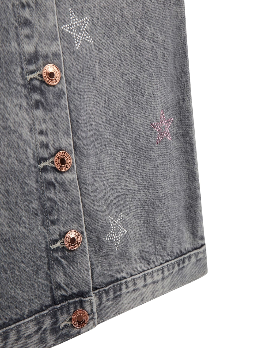 GUESS Kids Grey Rigid Denim Dress (7–16) J5YK10D5NJ0 Detail View_3