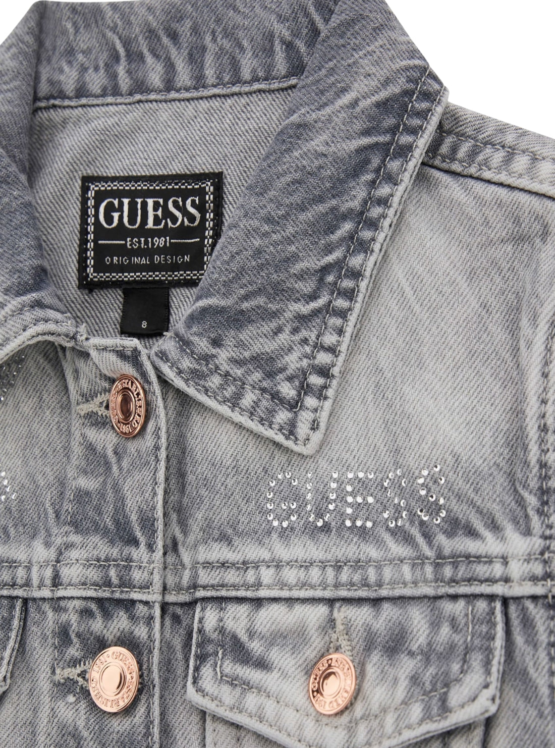 GUESS Kids Grey Rigid Denim Dress (7–16) J5YK10D5NJ0 Detail View_2