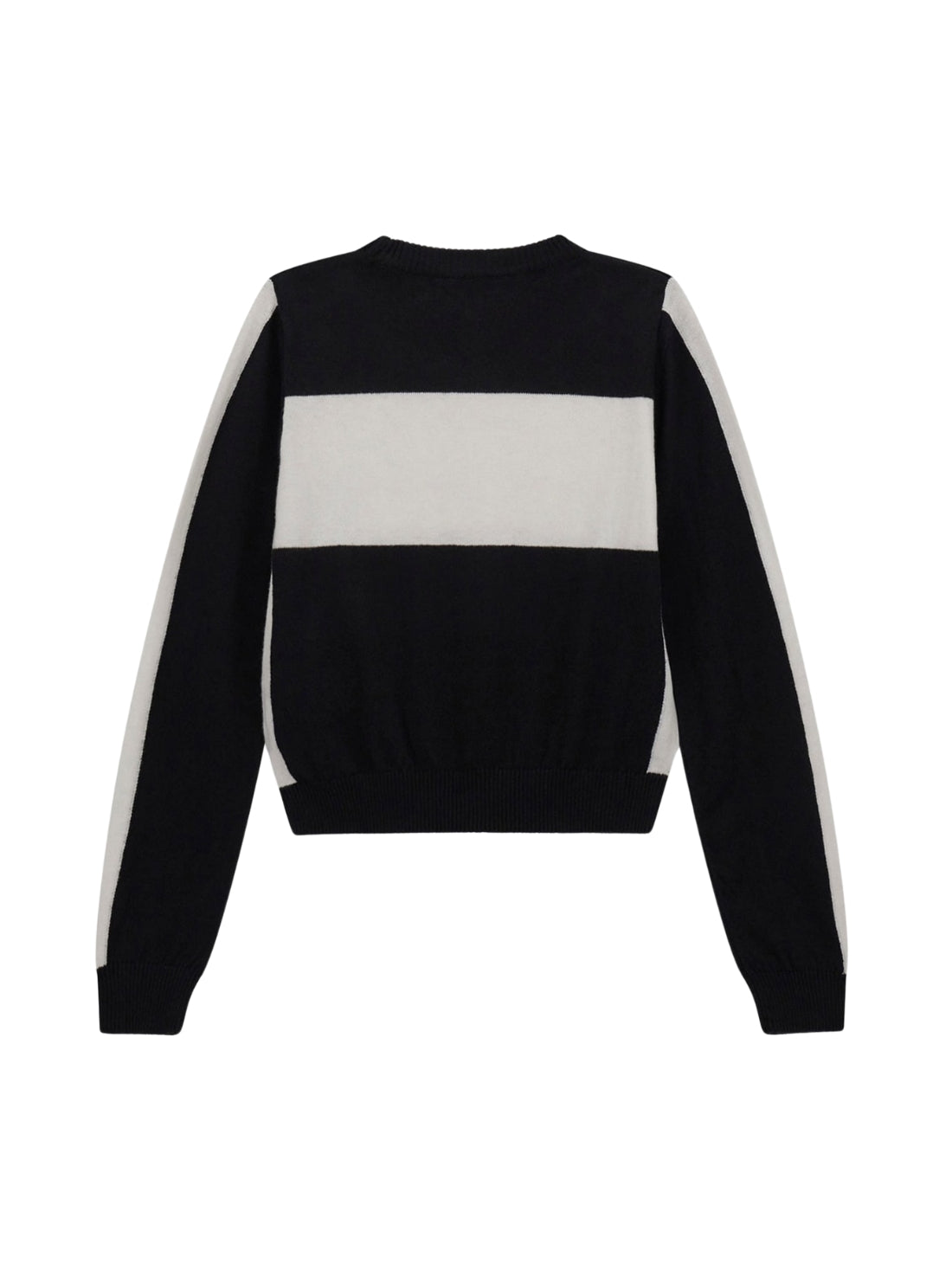 GUESS Womens Black Long Sleeve Knitted Sweater (7-16) Back View
