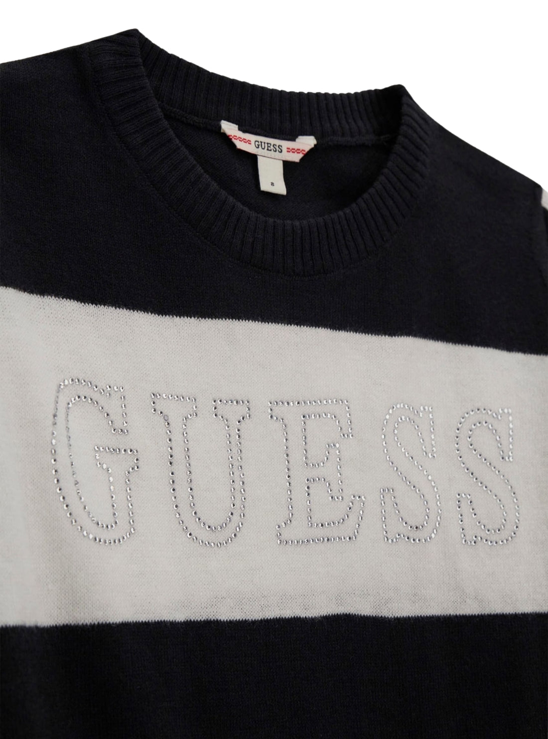 GUESS Womens Black Long Sleeve Knitted Sweater (7-16) Detail View