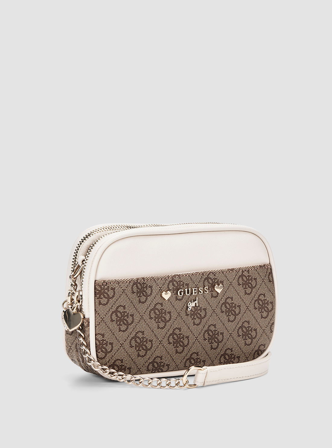 GUESS Kids Beige Camera Crossbody Bag J5YZ00WFMF0 Front Side View