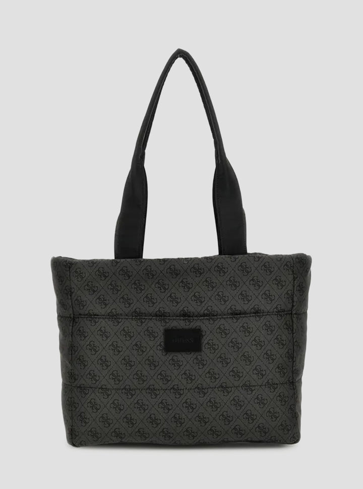 GUESS Kids Black Puffy Diaper Bag J5YZ02WFTO0 Front View