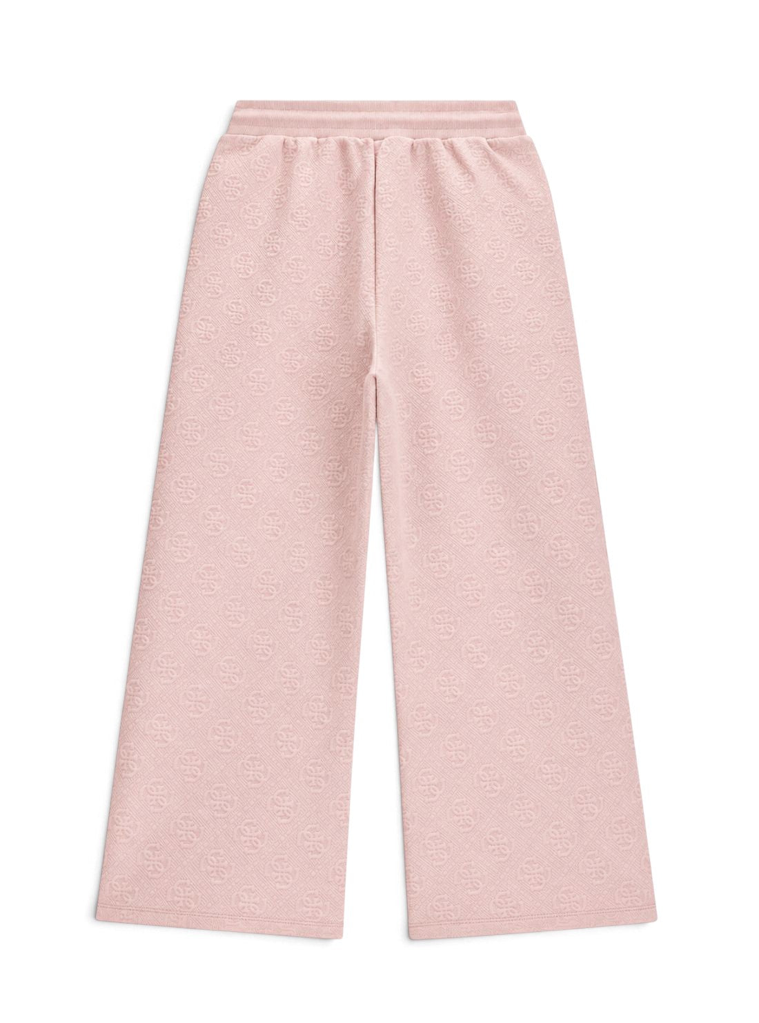 GUESS Kids Pink 4G Logo Jacquard Palazzo Pants (7-16) Back View