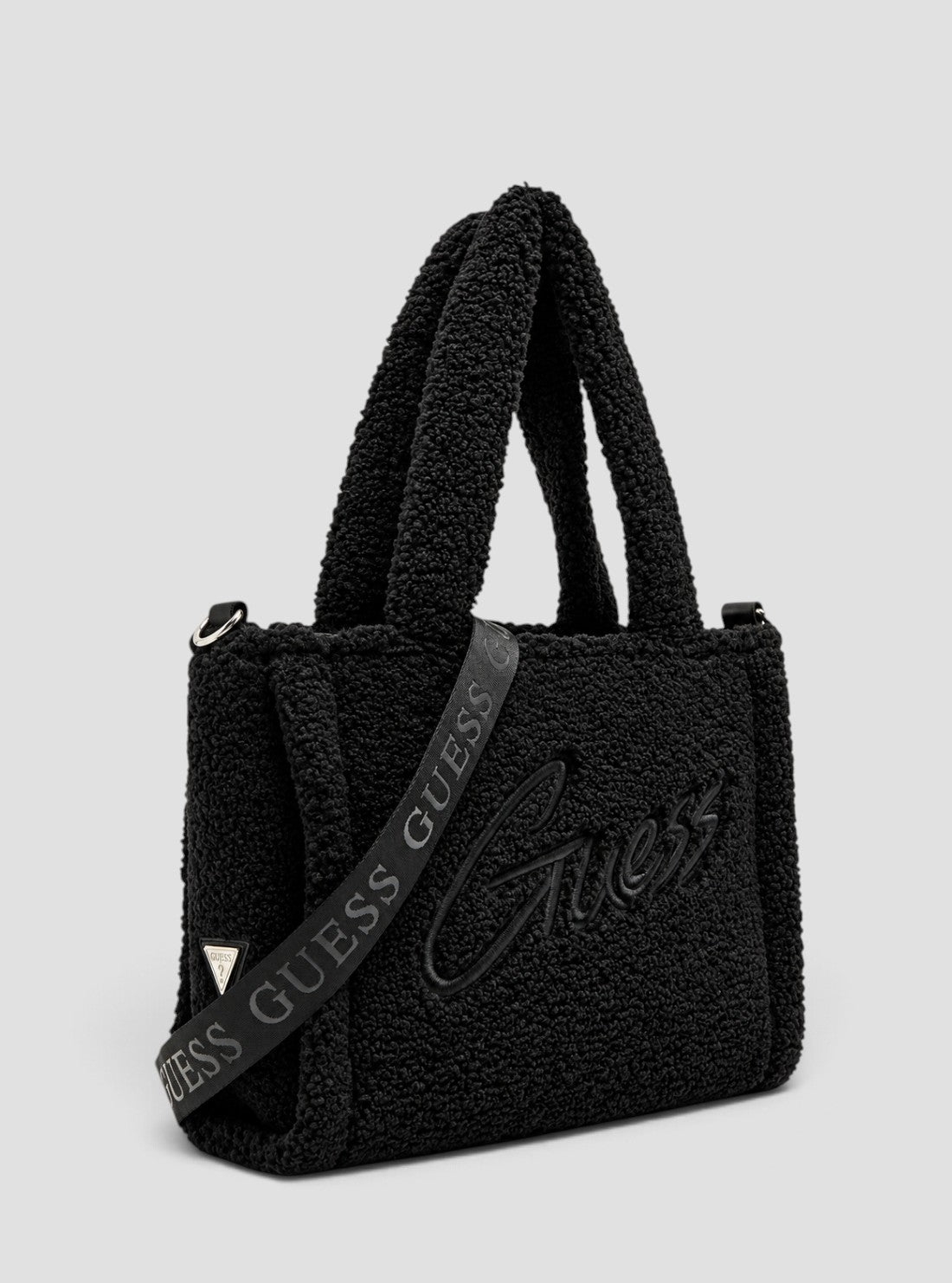 GUESS Kids Black Teddy Tote Bag J6BZ19W4024 Side View