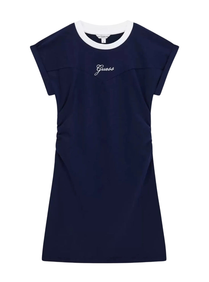 GUESS Kids Blue Jersey Logo Dress (7-16) J6GK03J1314 Front View