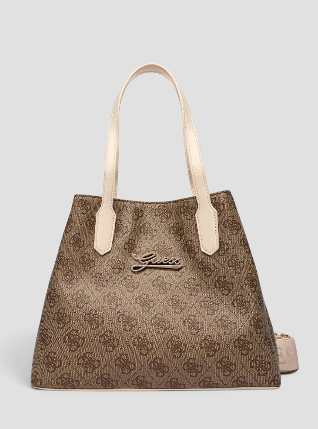 GUESS Kids Beige 4G Logo Shopping Bag J6RZ13WFMF0 Front view2