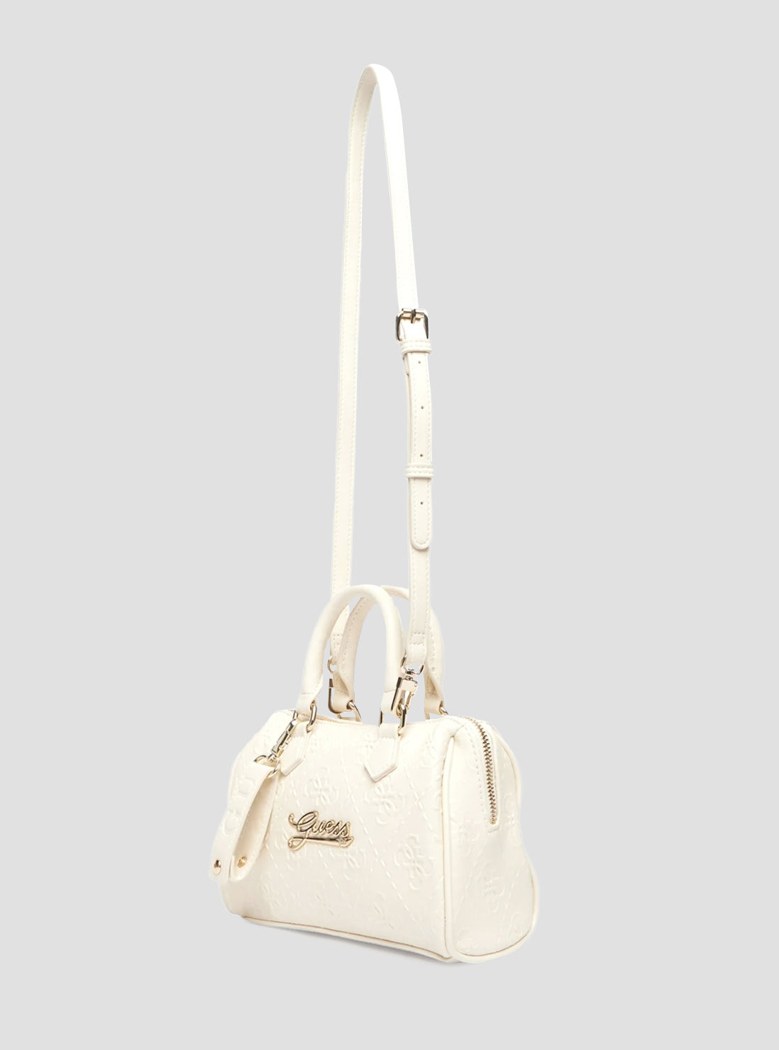 GUESS Kids Cream White Logo Mini Box Satchel J6RZ14WGT10 Full View