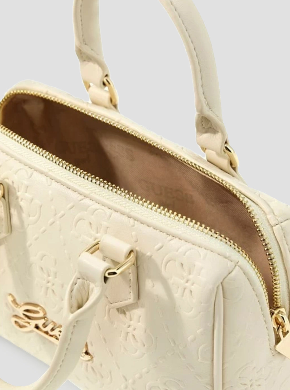 GUESS Kids Cream White Logo Mini Box Satchel J6RZ14WGT10 Detail View