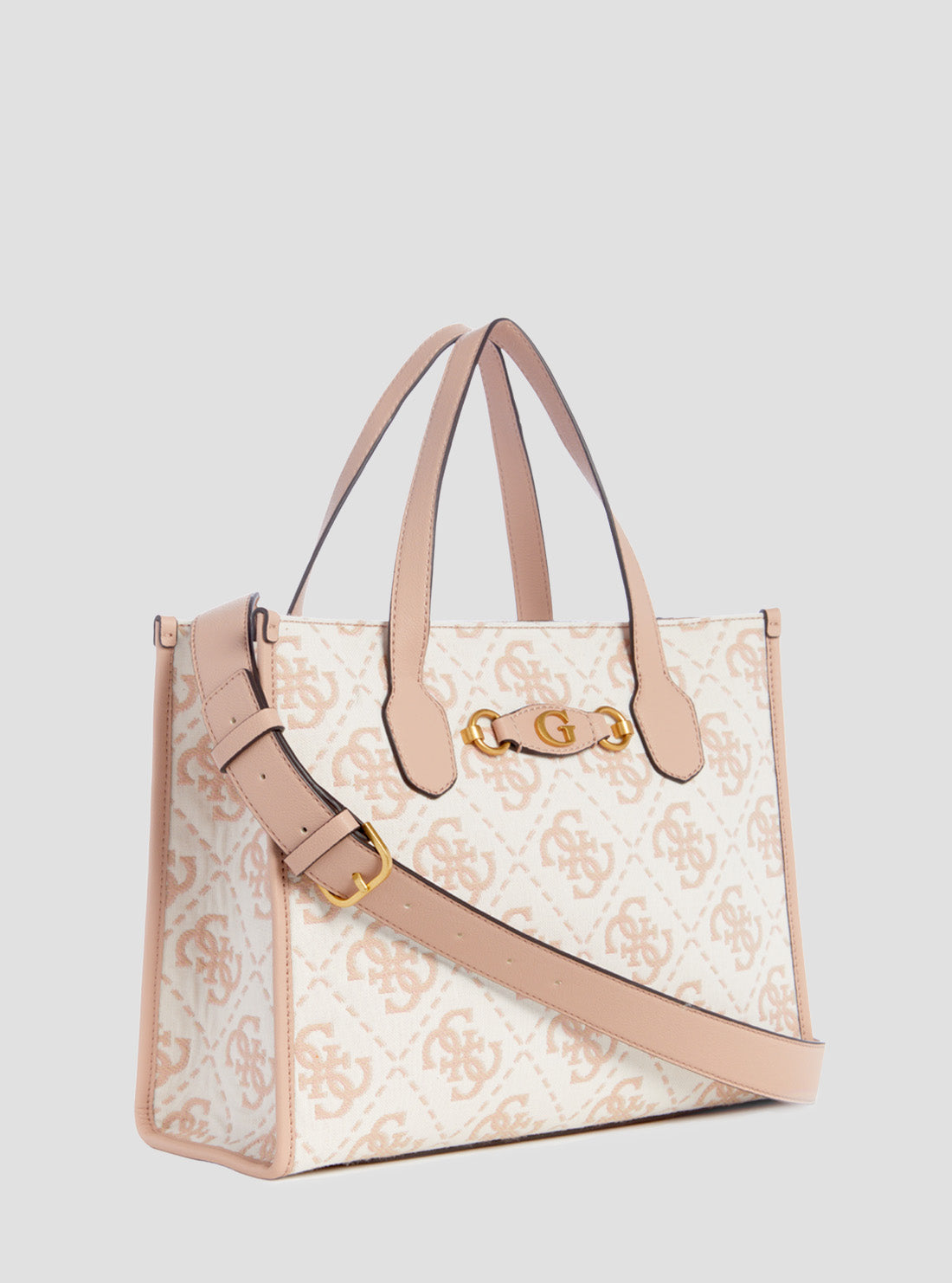 GUESS Women's Pink Logo Izzy Compartment Tote Bag JA865422DRE Side View