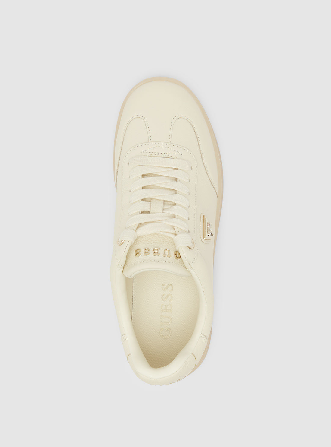 GUESS Womens Footwear White Jazlie Low-Top Sneakers JAZLIE Top View