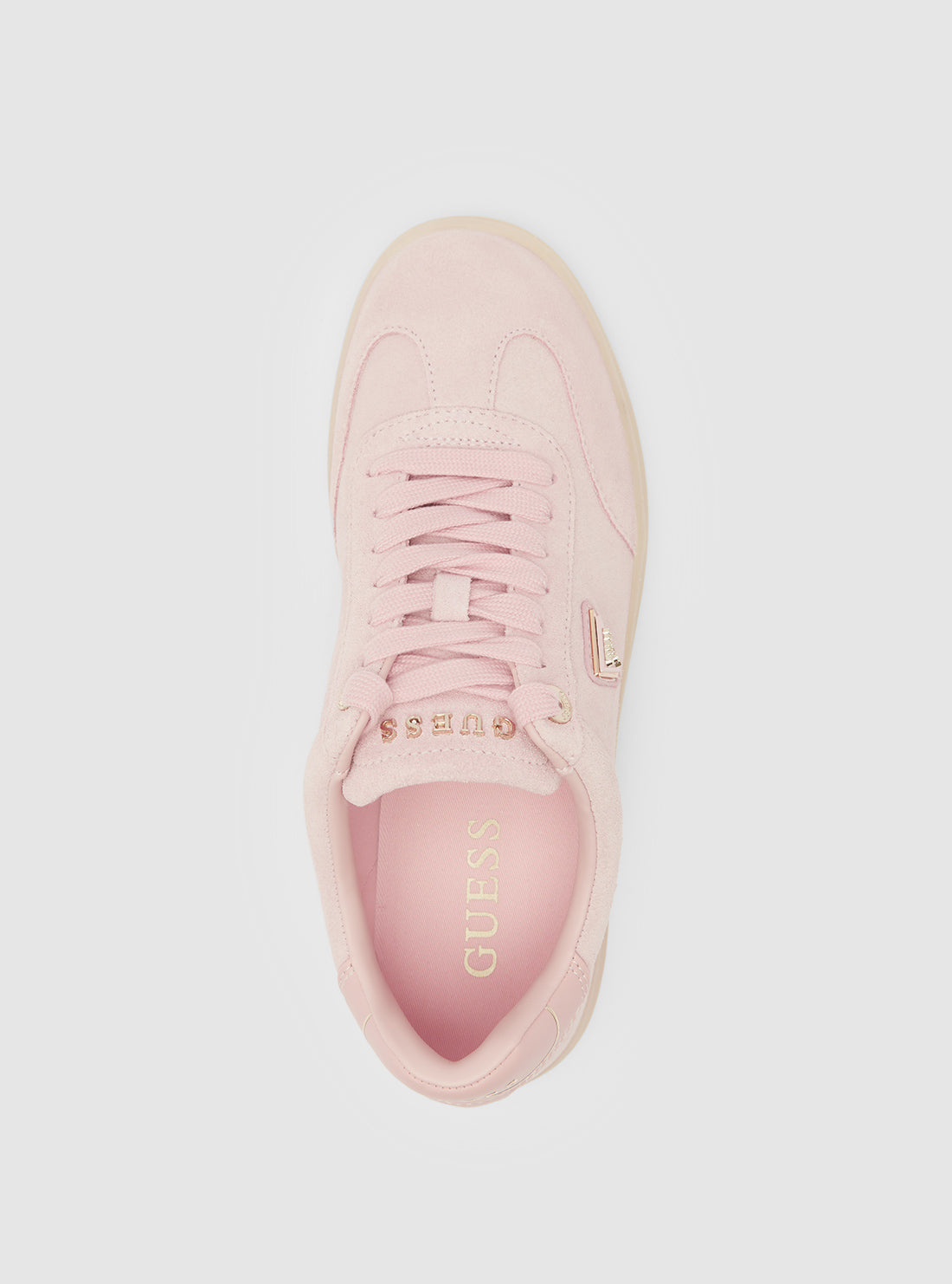 GUESS Womens Footwear Pink Jazlie Low-Top Sneakers JAZLIE Top View