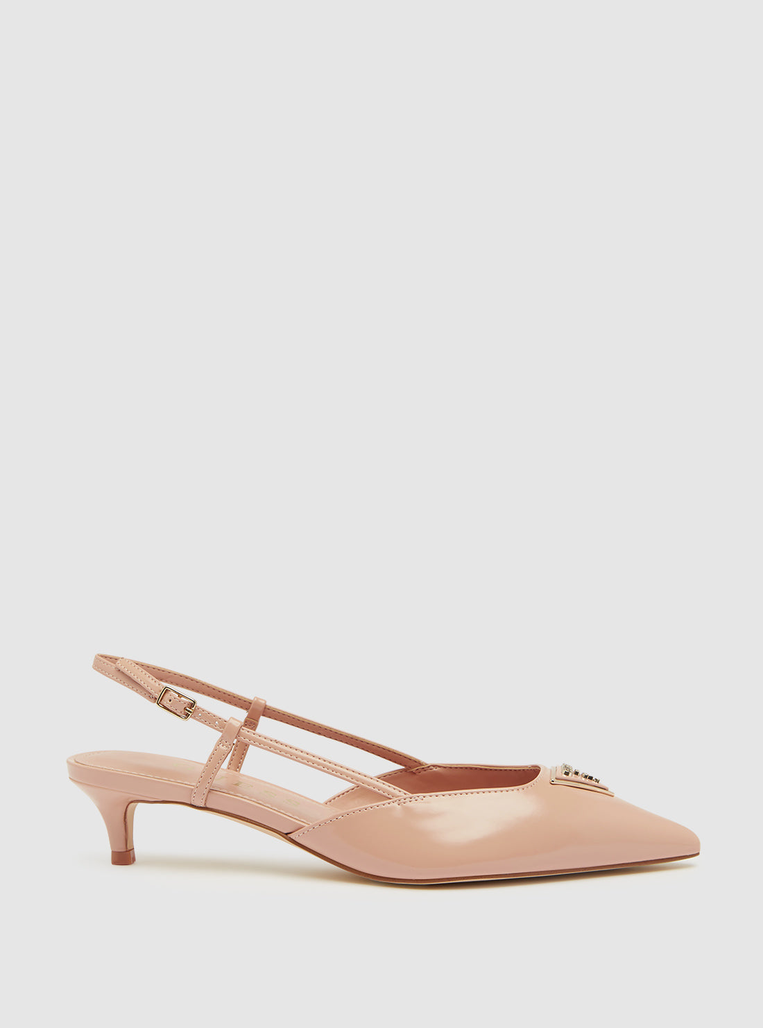 GUESS Womens Footwear Beige Jesson Slingback Heels JESSON2 Side View