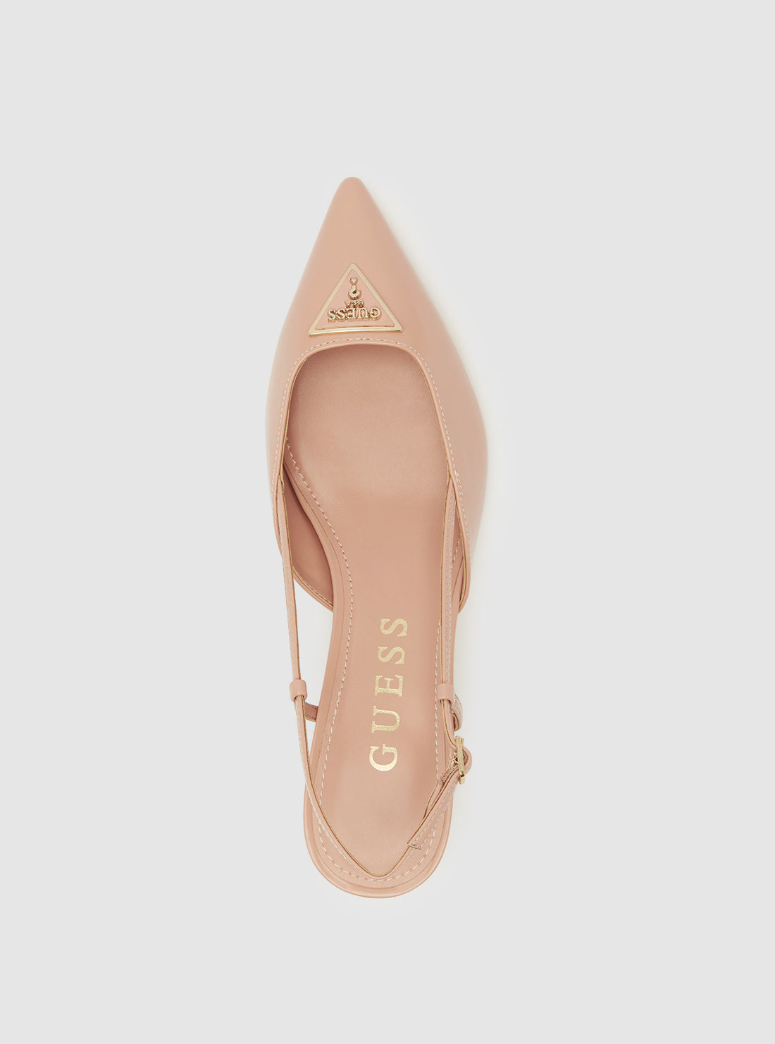 GUESS Womens Footwear Beige Jesson Slingback Heels JESSON2 Front View