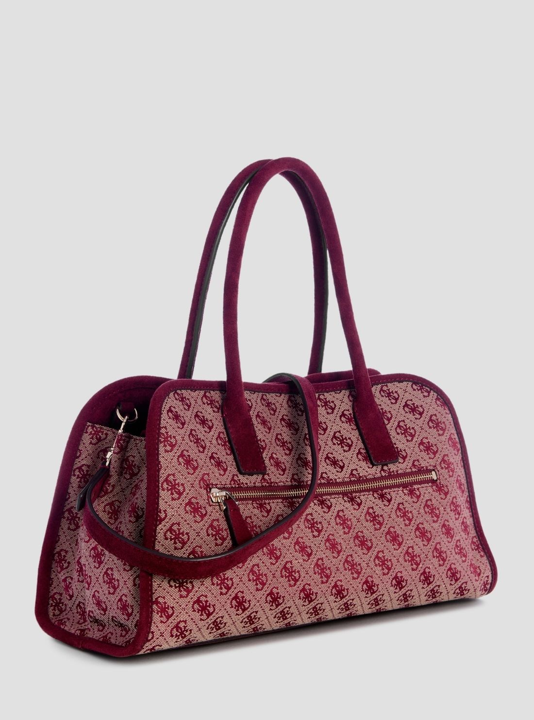 GUESS Womens Red Logo Samantha Girlfriend Satchel Bag JG231306 Back Side View