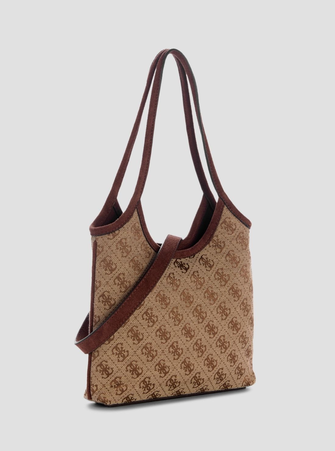 GUESS Womens Brown Logo Samantha Mini Tote Bag JG231375 Back View2