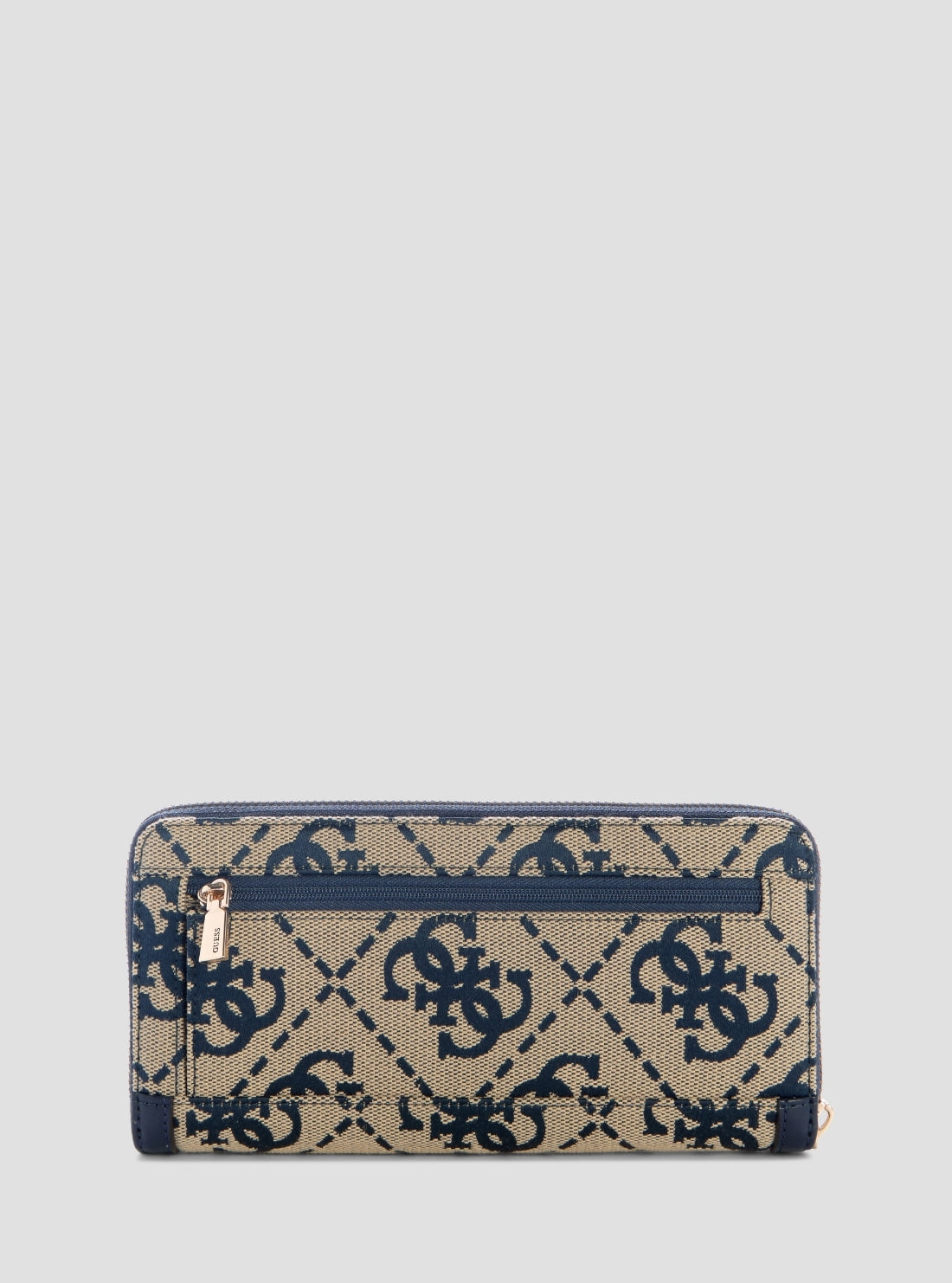 GUESS Womens Blue Logo Audrey Large Zip Around Wallet JG9755146 Back View