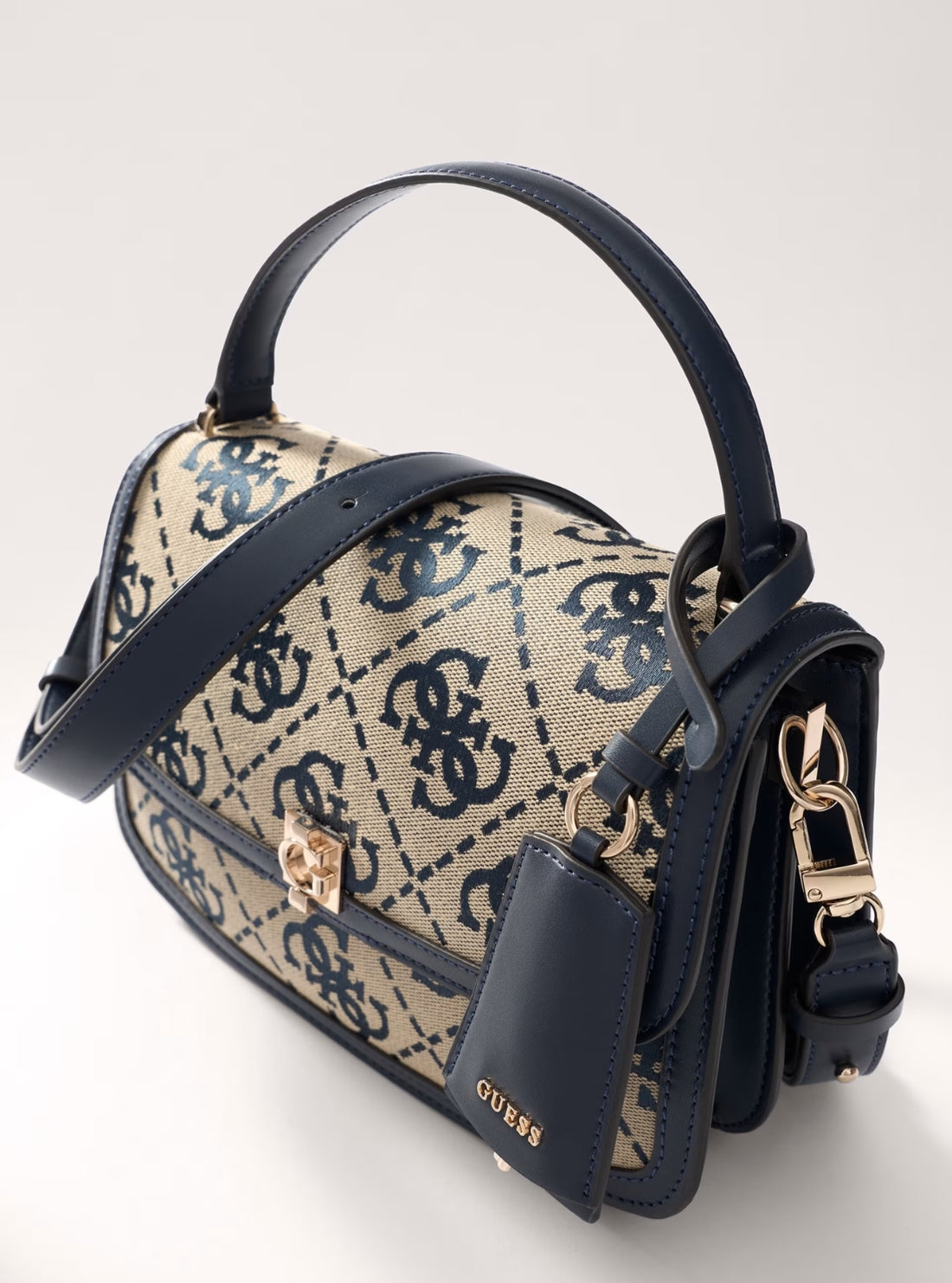 Blue Logo Audrey Crossbody Flap Bag