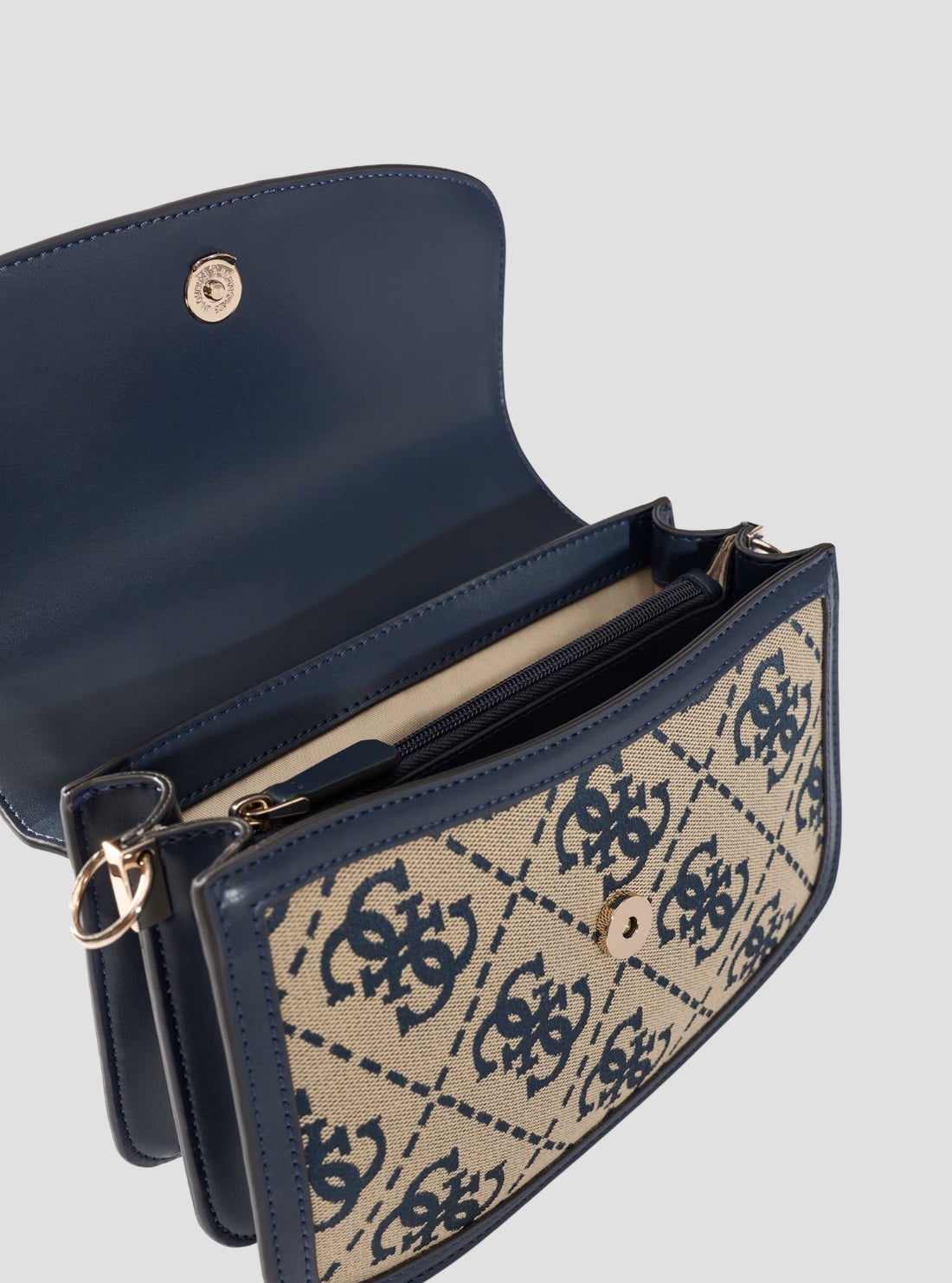 Blue Logo Audrey Crossbody Flap Bag