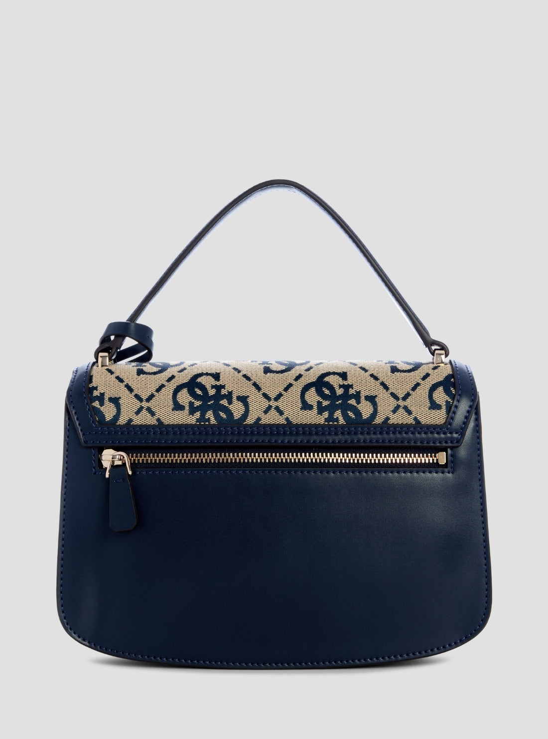 GUESS Womens Blue Logo Audrey Crossbody Flap Bag JG975521 Back View
