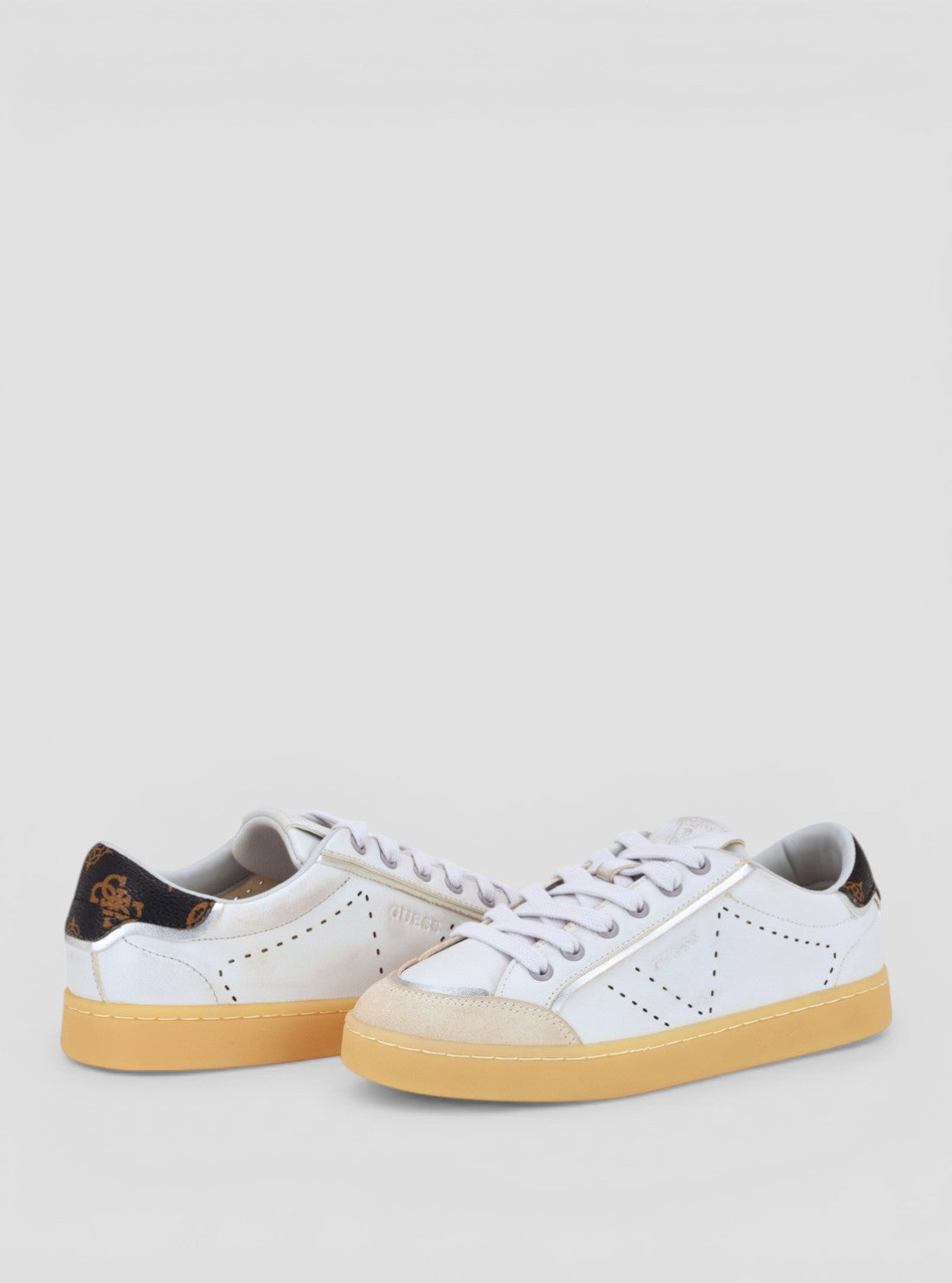 GUESS Footwear White Jhell Sneakers JHELL Front Side View 