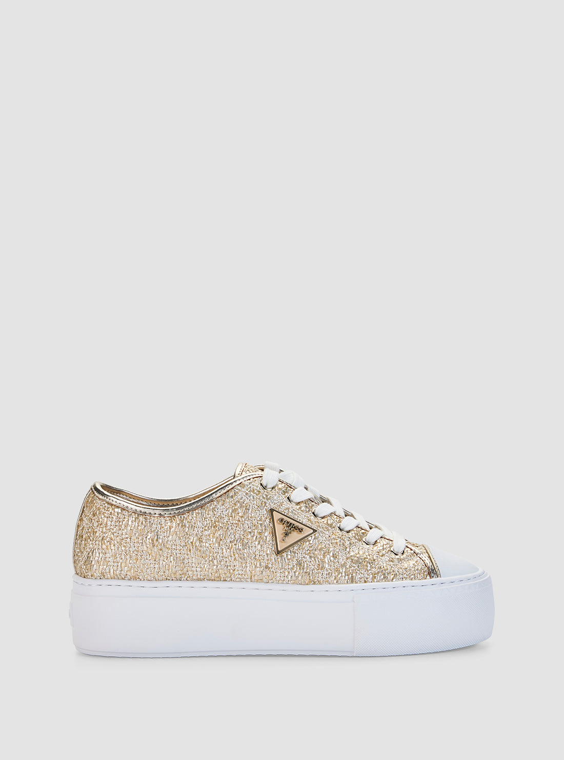 GUESS Footwear Gold Joezi Platform Sneakers JOEZI2 Side View