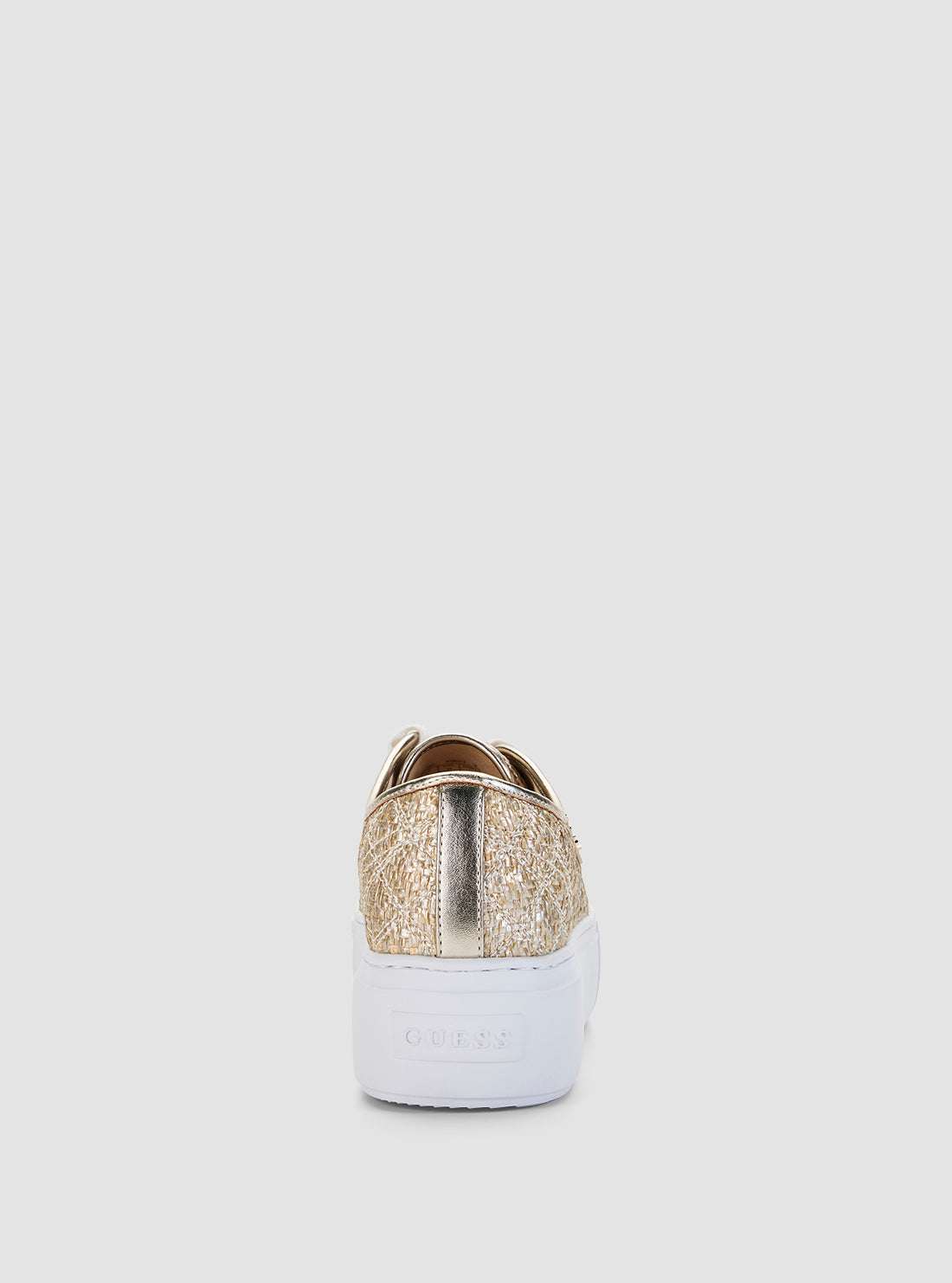 GUESS Footwear Gold Joezi Platform Sneakers JOEZI2 Back View