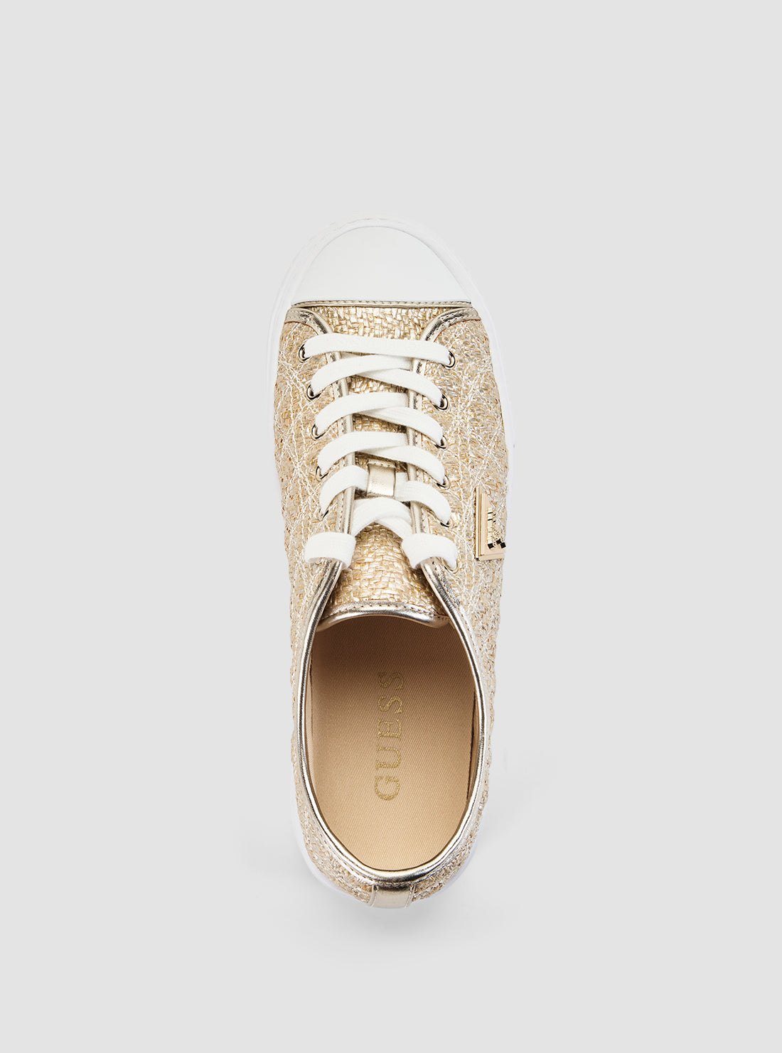 GUESS Footwear Gold Joezi Platform Sneakers JOEZI2 Top View