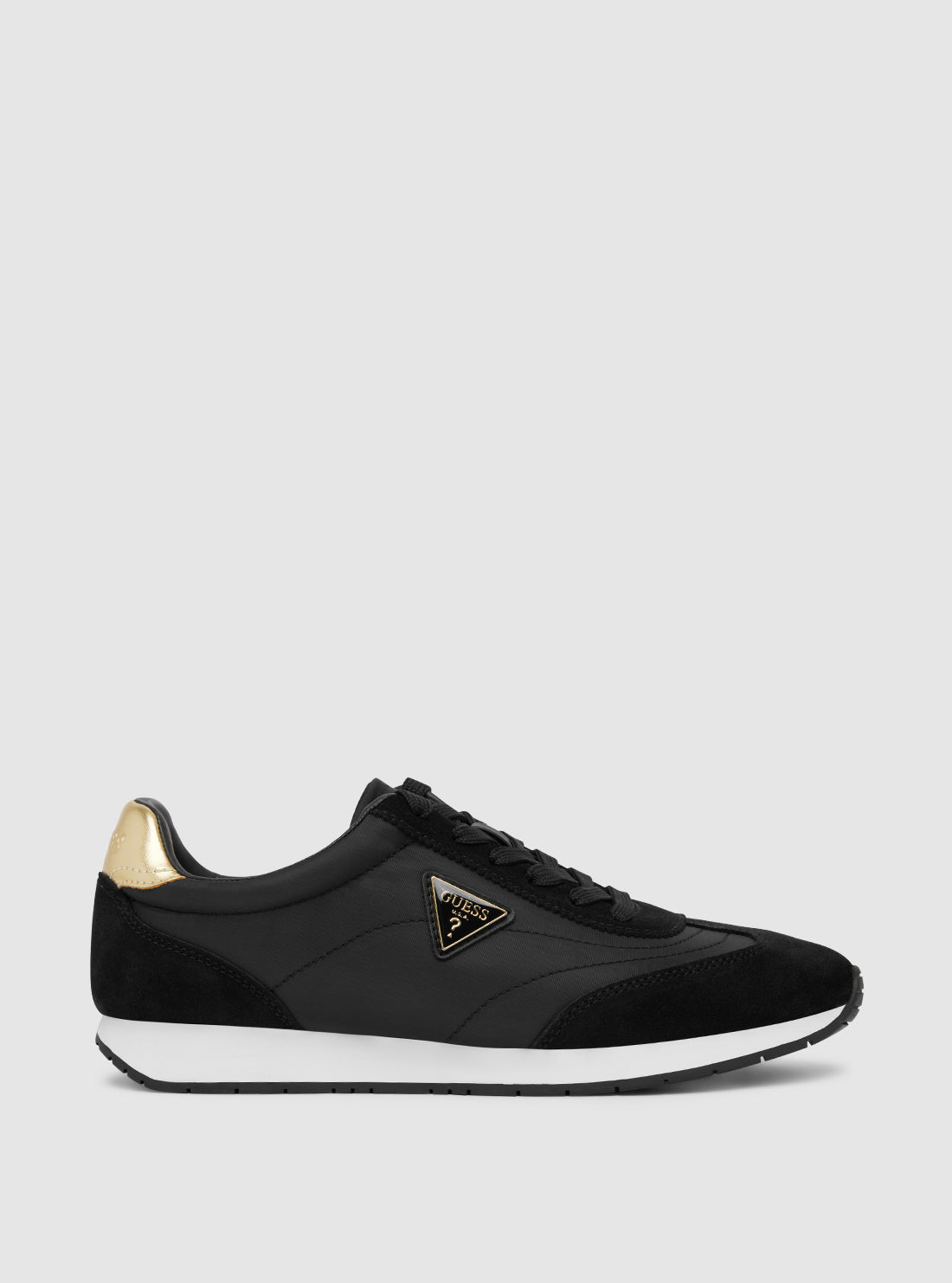 GUESS Womens Black Joggin Sneakers JOGGIN Side View