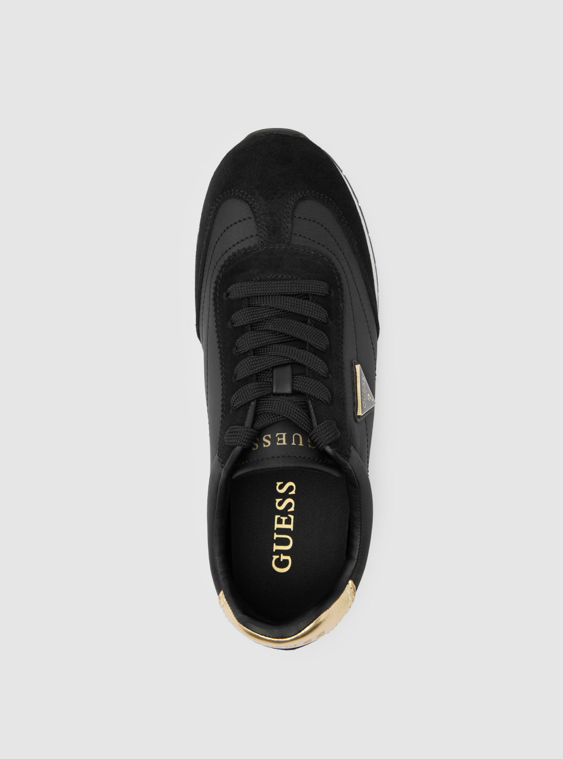 GUESS Womens Black Joggin Sneakers JOGGIN Top View
