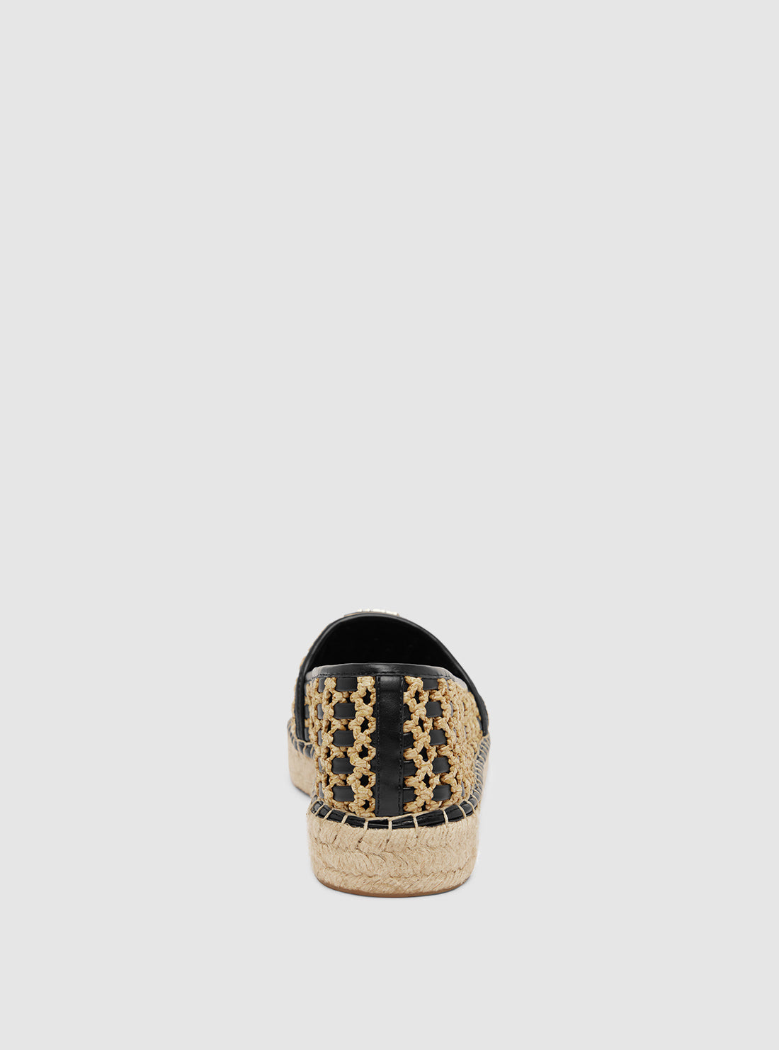 GUESS Womens Black Woven Jolandon Flats JOLANDON2 Back View