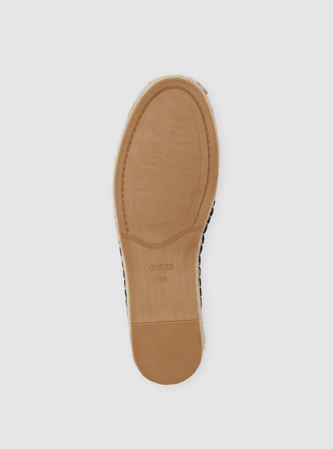 GUESS Womens Black Woven Jolandon Flats JOLANDON2 Bottom View