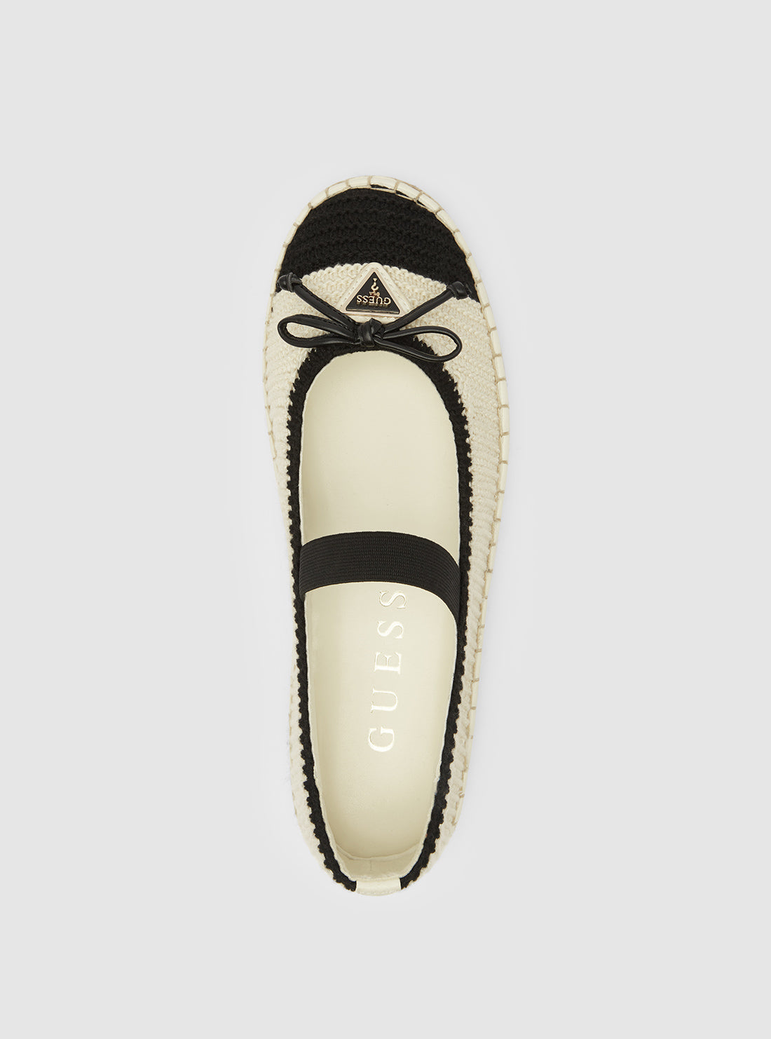 GUESS Womens Footwear Beige Joneal Espadrille Flats JONEAL Top View