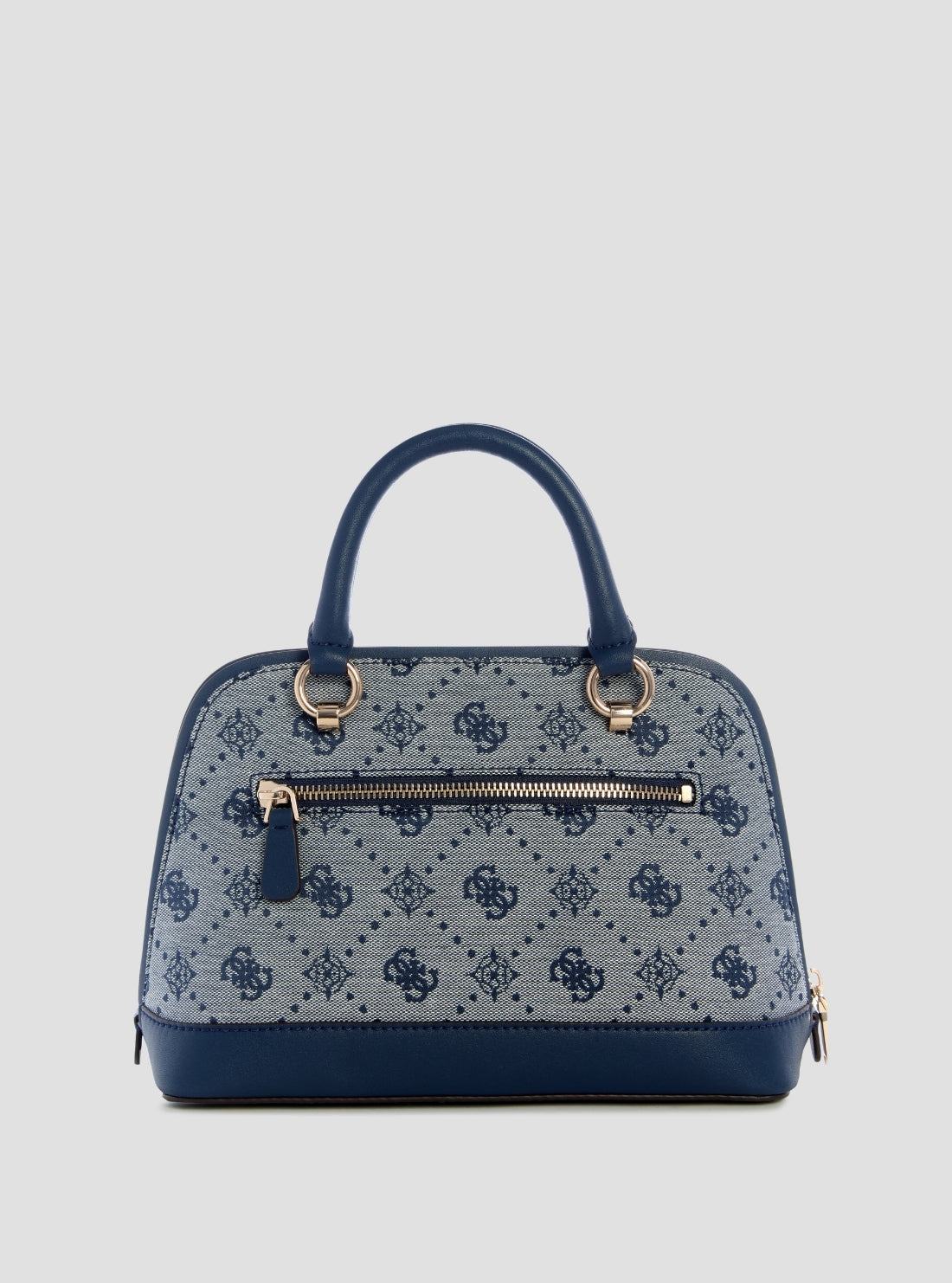 GUESS Womens Blue Logo Neda Dome Satchel JP965405 Back View