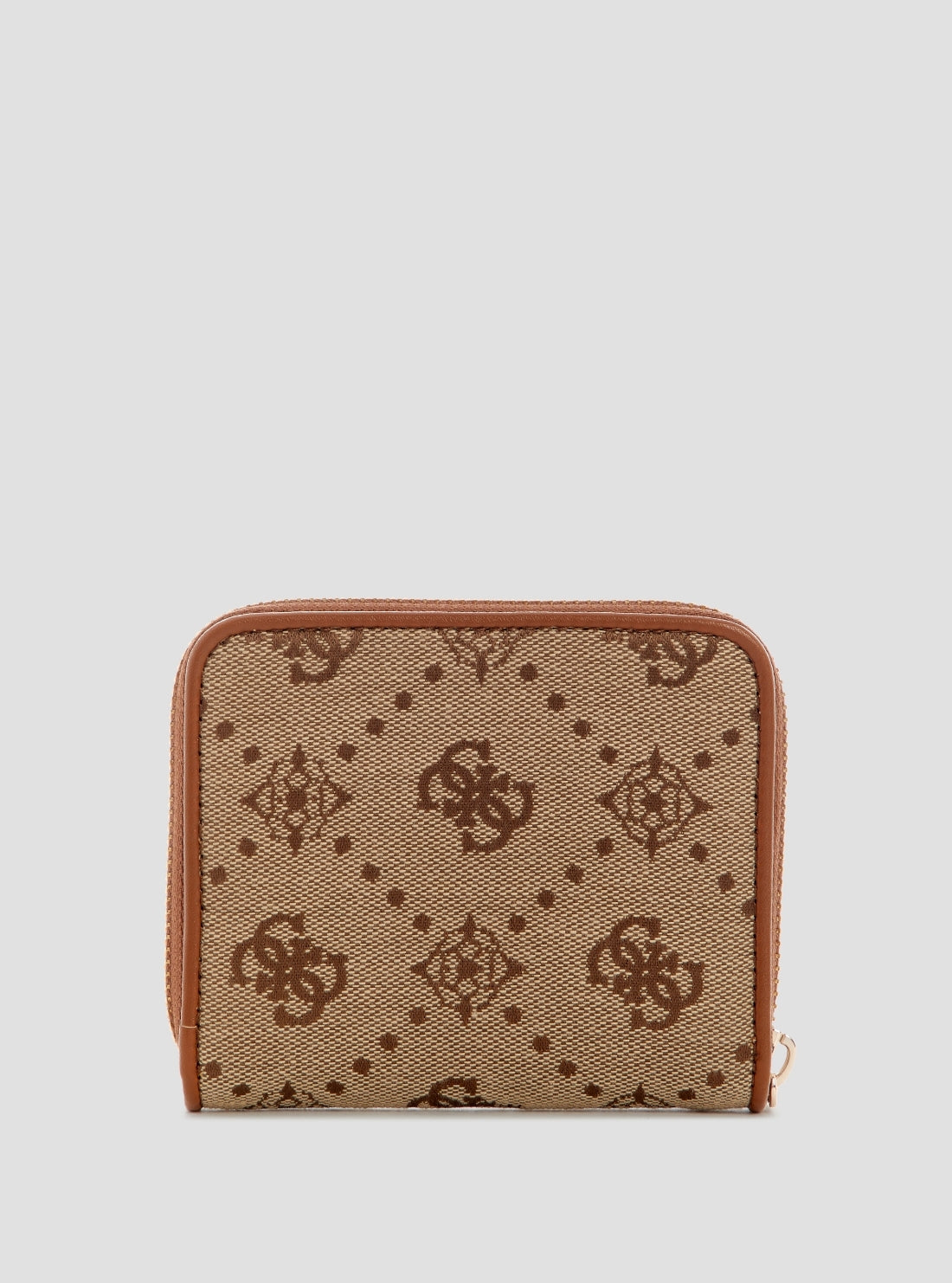 GUESS Womens Brown Logo Neda Small Zip Around Wallet JP9654137 Back View
