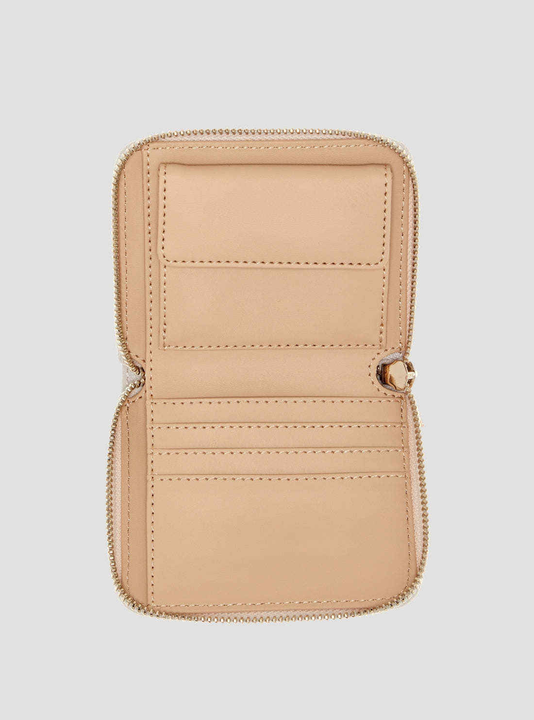 GUESS Womens Brown Logo Neda Small Zip Around Wallet JP9654137 Inside View