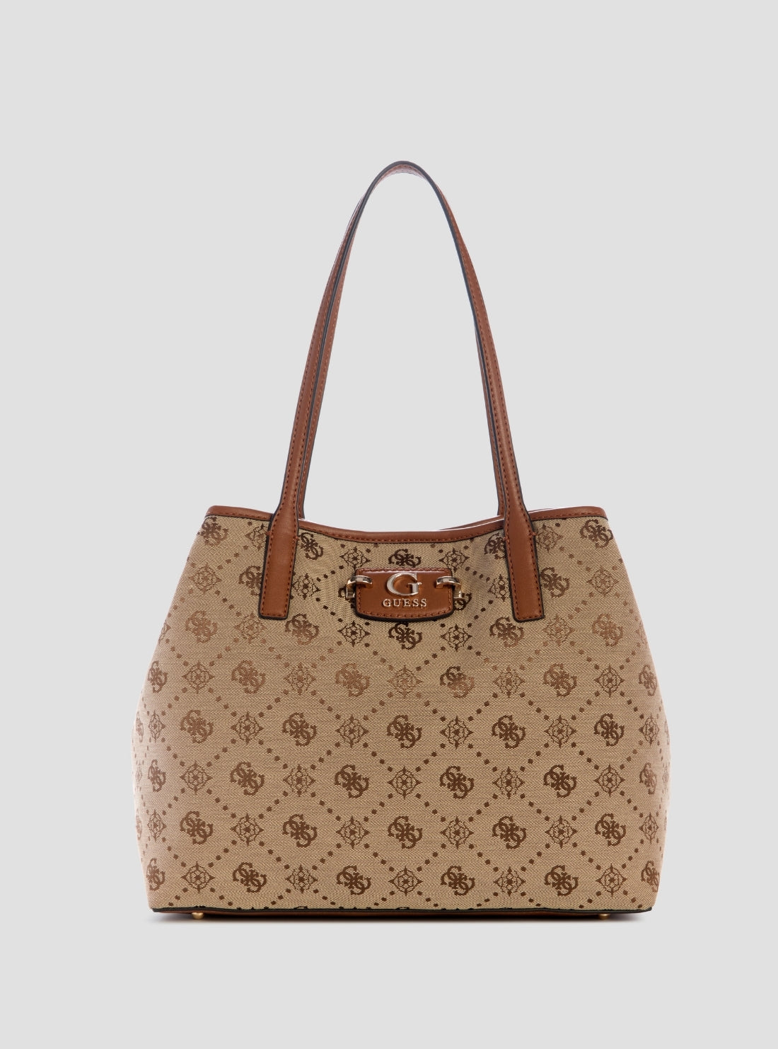 GUESS Womens Brown Logo Neda 2-in-1 Tote Bag JP965423 Front View_2