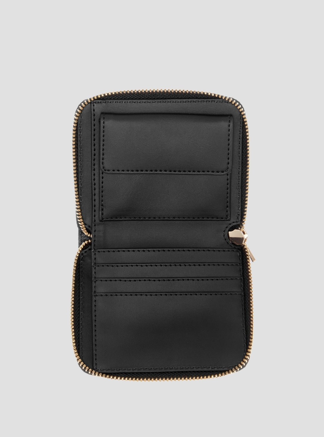 GUESS Womens Black Logo Melinda Small Zip Around Wallet JP9902137 Inside View
