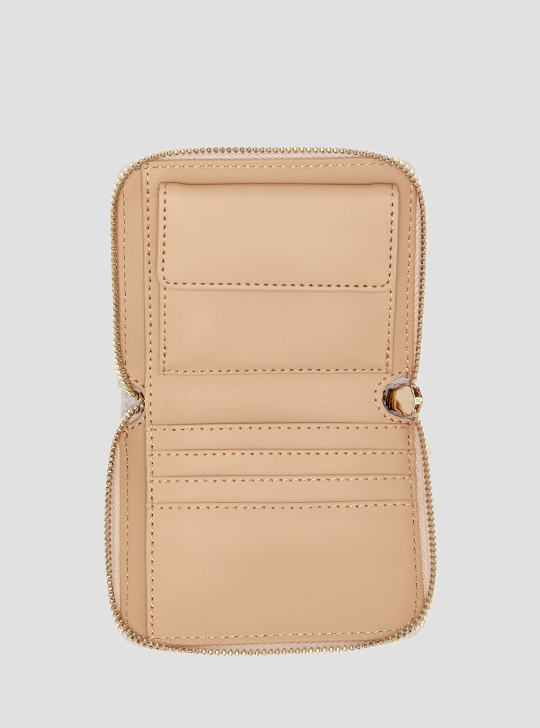 GUESS Womens Brown Logo Melinda Small Zip Around Wallet JP9902137 Inside View