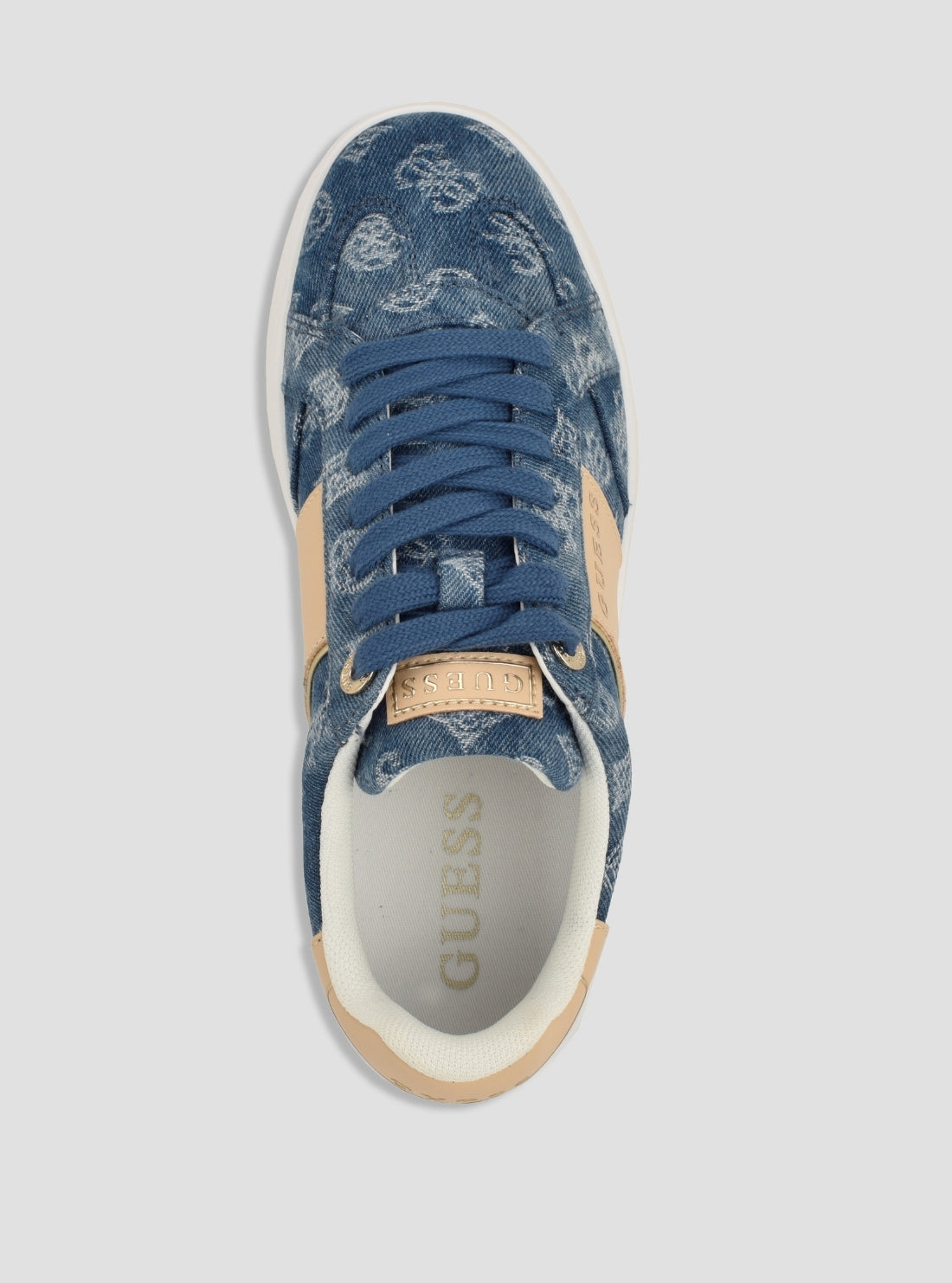 GUESS Womens Medium Blue Jrone Sneakers JRONE11 Top View