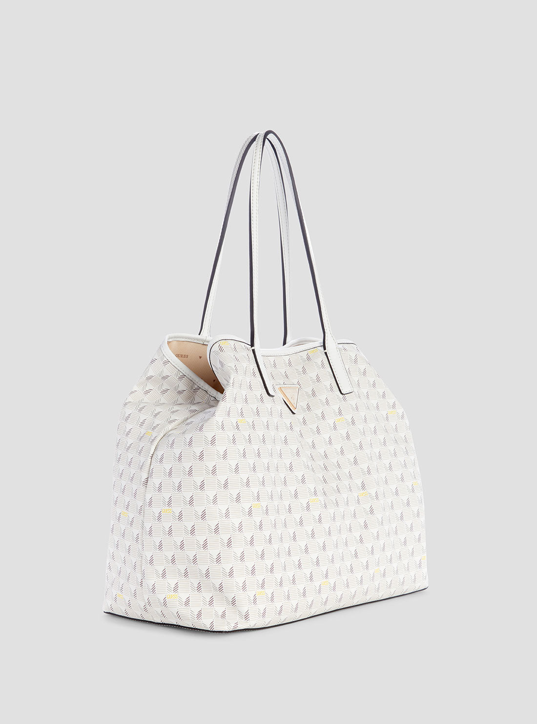 White Logo G Wave Large Tote Bag