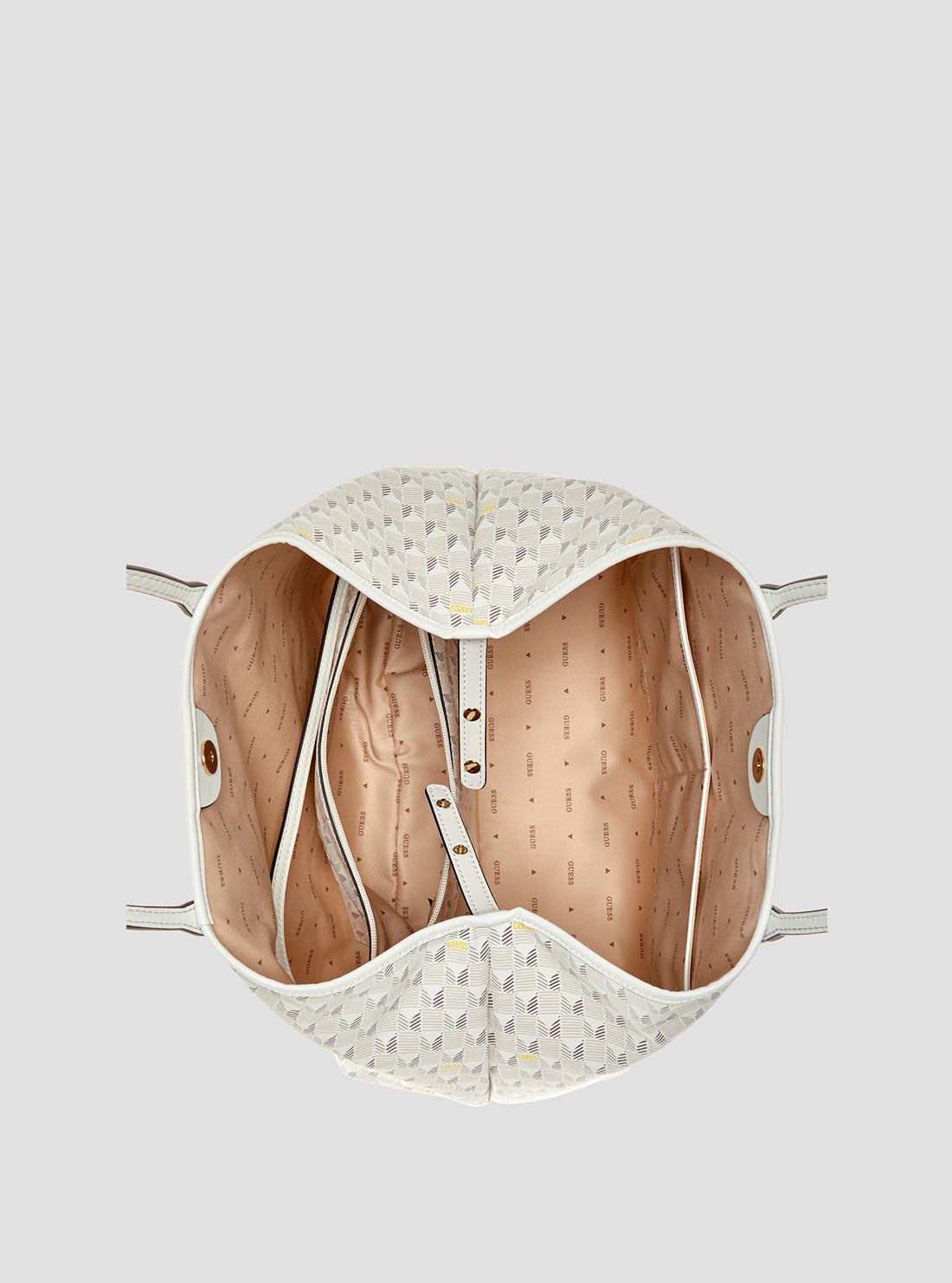 White Logo G Wave Large Tote Bag