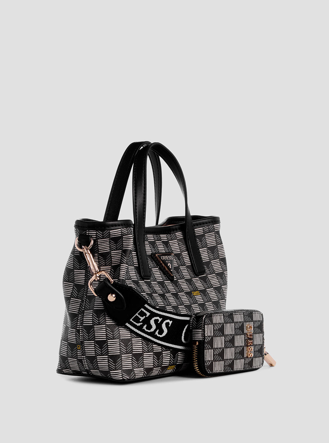 Black Logo G Wave Mini Tote Bag