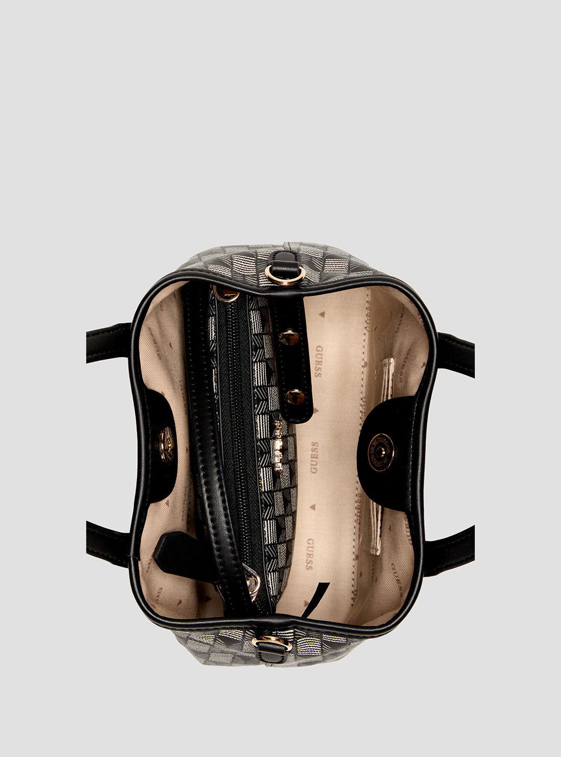Black Logo G Wave Mini Tote Bag