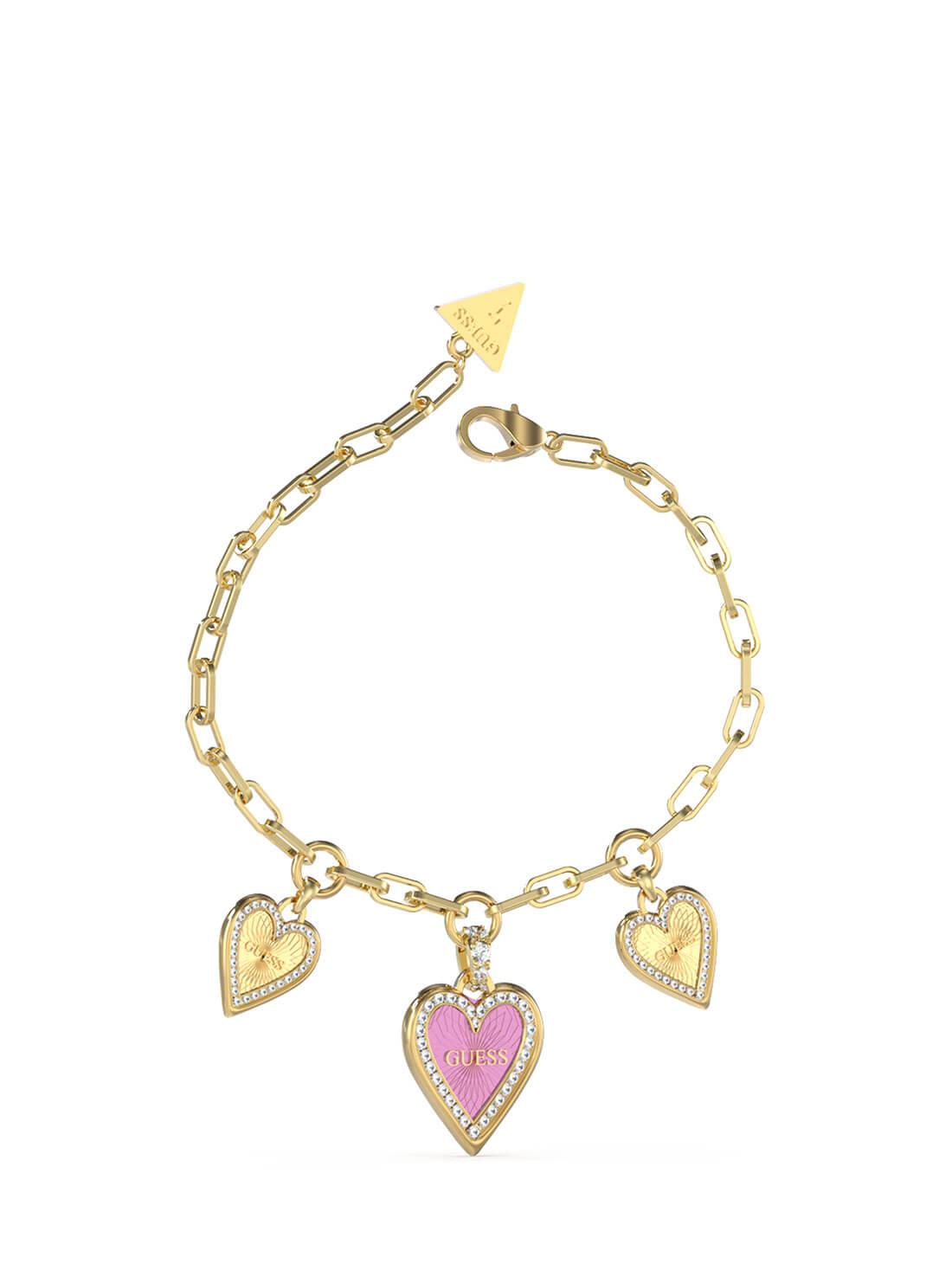 Women's Gold Love Me Tender Heart Bracelet front view